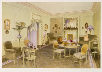 Grünes Wohnzimmer